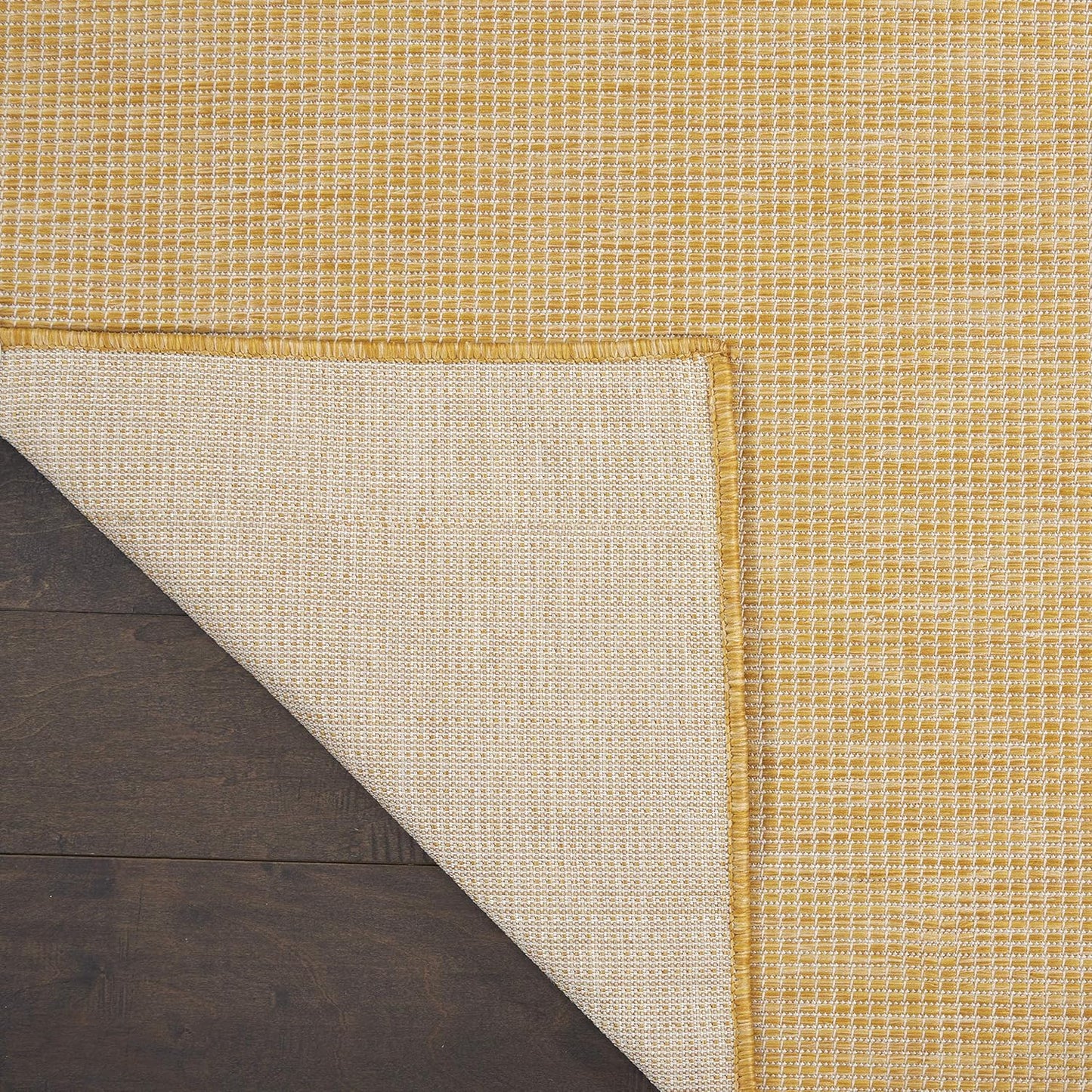 Nourison Home Positano 10' Runner Yellow Fabric Modern Area Rug (10' Runner)