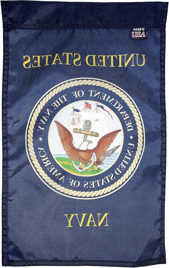FlagSource U.S. Navy Nylon Garden Flag, Made in The USA, 18x12"