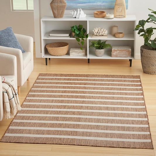 Nourison Home Positano 4' x 6' Fabric Jute Ivory Area Rug