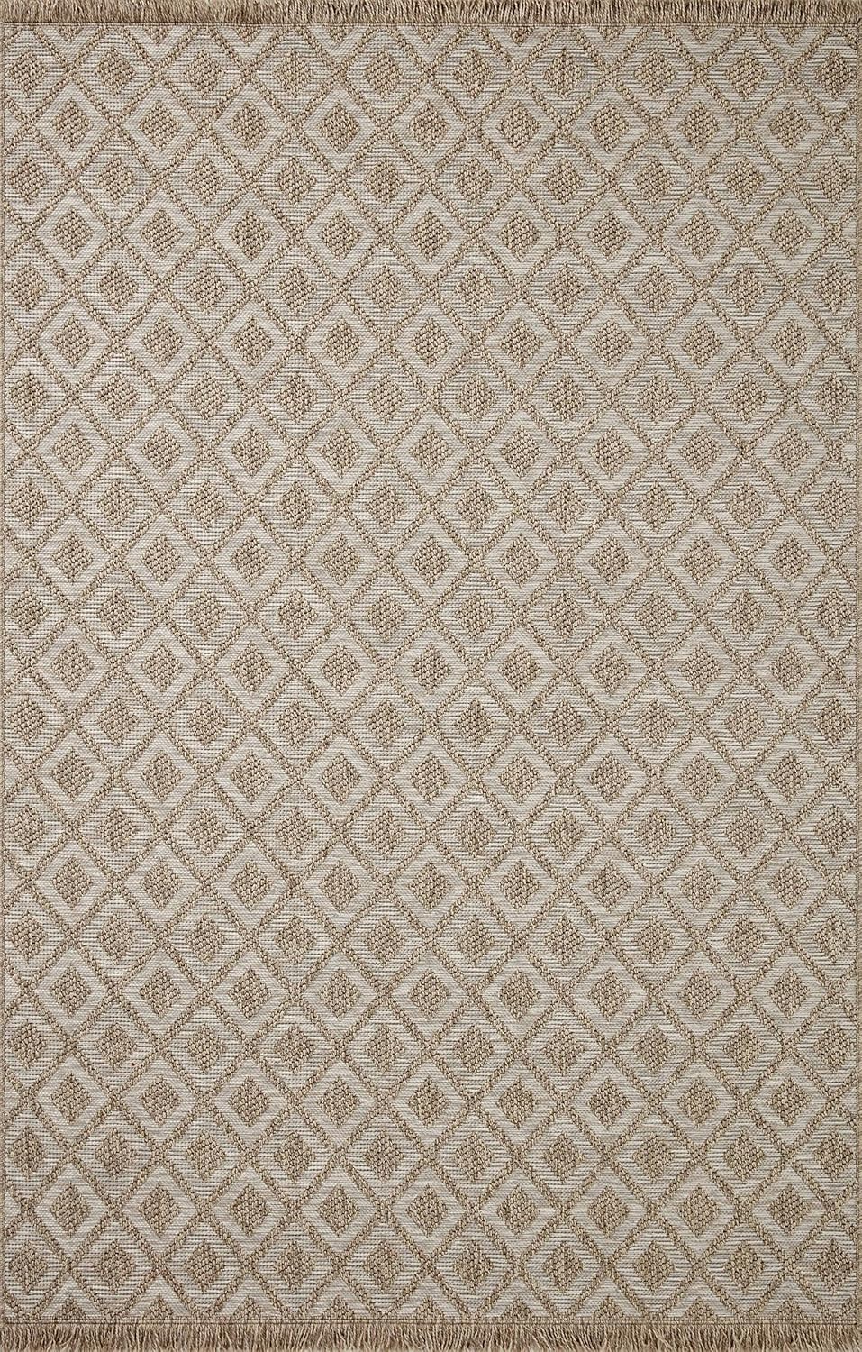 Loloi Dawn Collection Indoor/Outdoor DAW-07 Light Brown 8'-10" x 12'-2" Area Rug