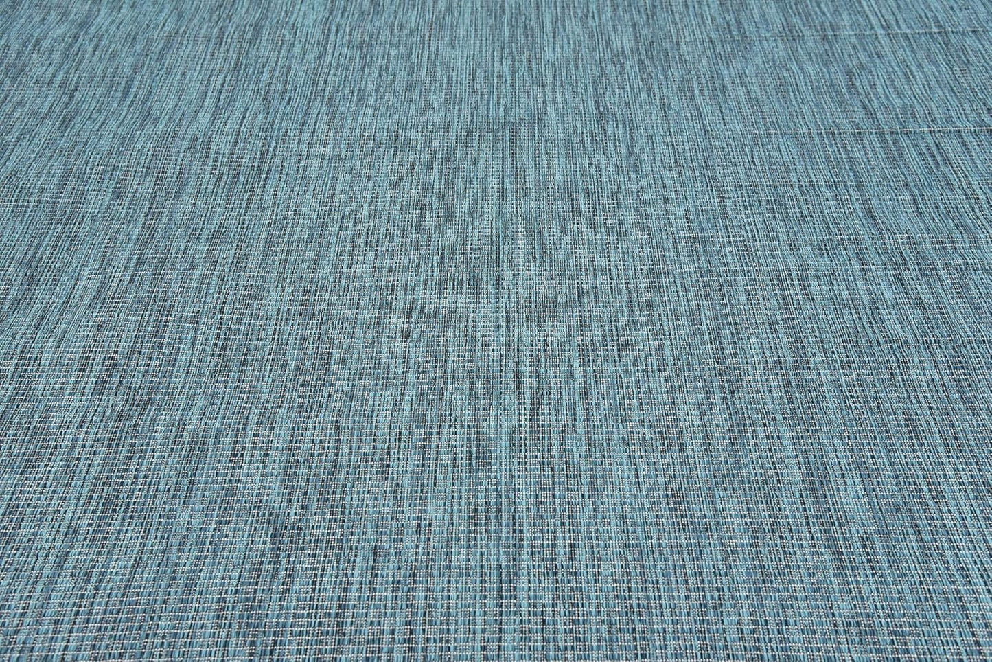Unique Loom Collection Casual Transitional Solid Heathered Indoor/Outdoor Flatweave Area Rug (9' x 12' Rectangle, Teal/Navy Blue)