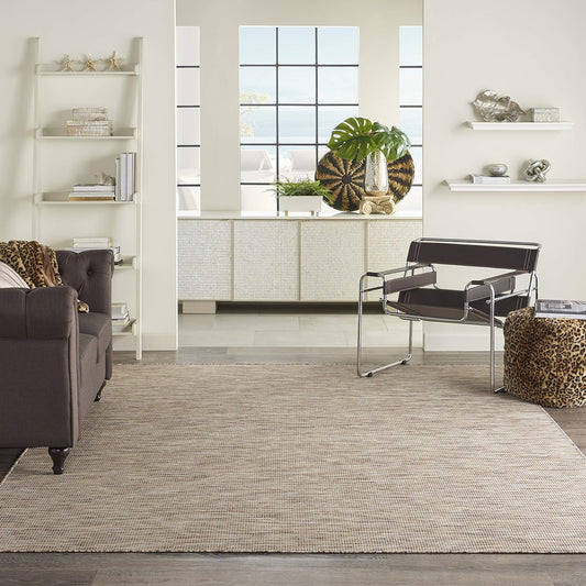 Nourison Positano Indoor/Outdoor Beige 2'2" x 12' Area Rug, Easy Cleaning, Non Shedding, Bed Room, Living Room, Dining Room, Backyard, Deck, Patio (2x12)