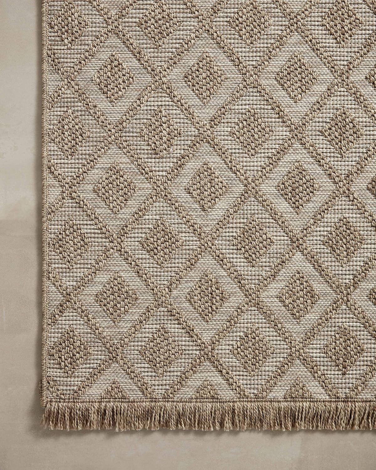 Loloi Dawn Collection Indoor/Outdoor DAW-07 Light Brown 11'-4" x 15' Area Rug