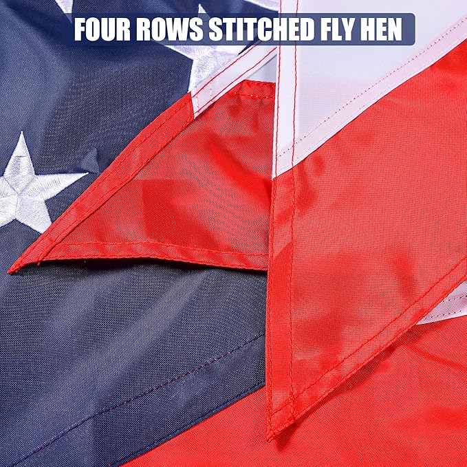 Ohio State Flag 5x8 Ft, Deluxe Embroidered Heavy Duty Polyester Durable OH Outside Flags, Indoor/Outdoor, Sewn Stripes and Brass Grommets