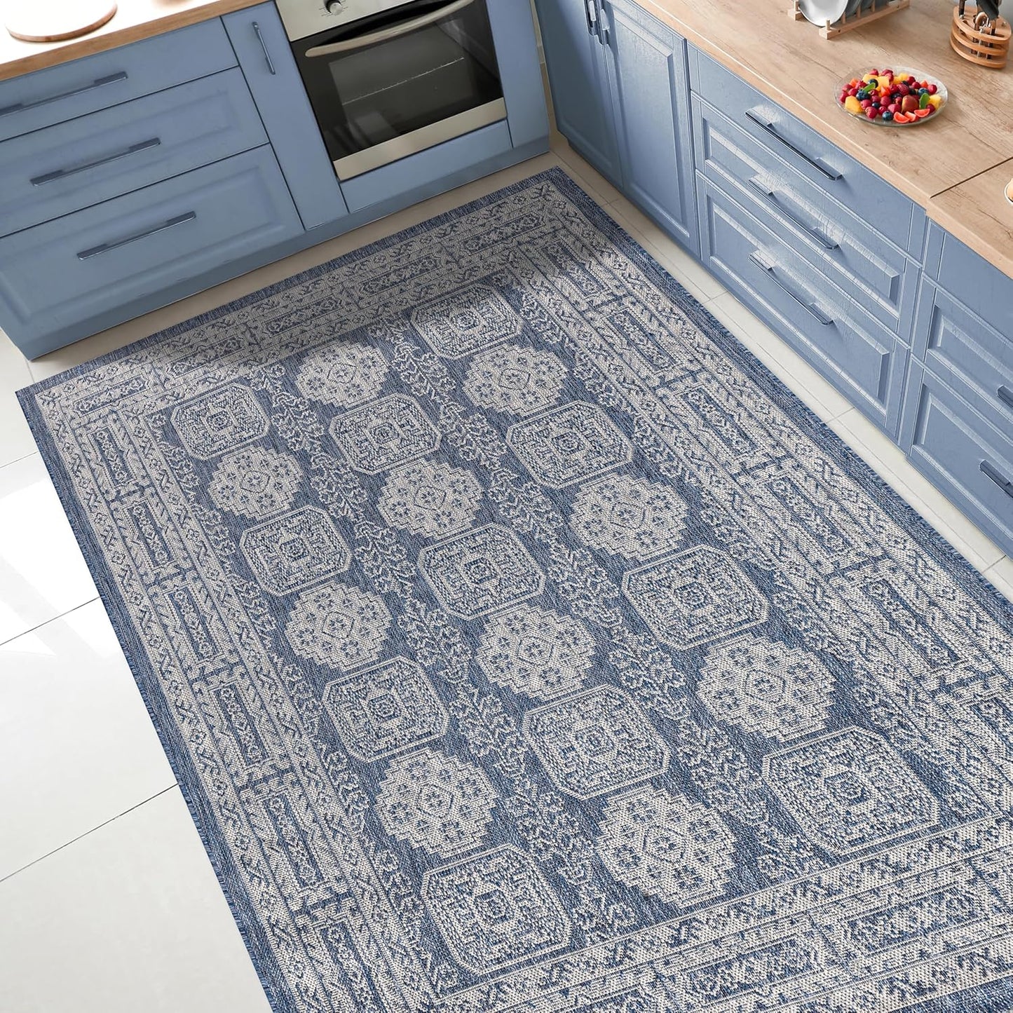 Keen Home Design Terrace Outdoor Area Rug - 8x10 Washable Indoor/Outdoor Rug for Patio, Kitchen, Balcony, Beach, Garden, Deck and Porch, Size: 7'7"x10'