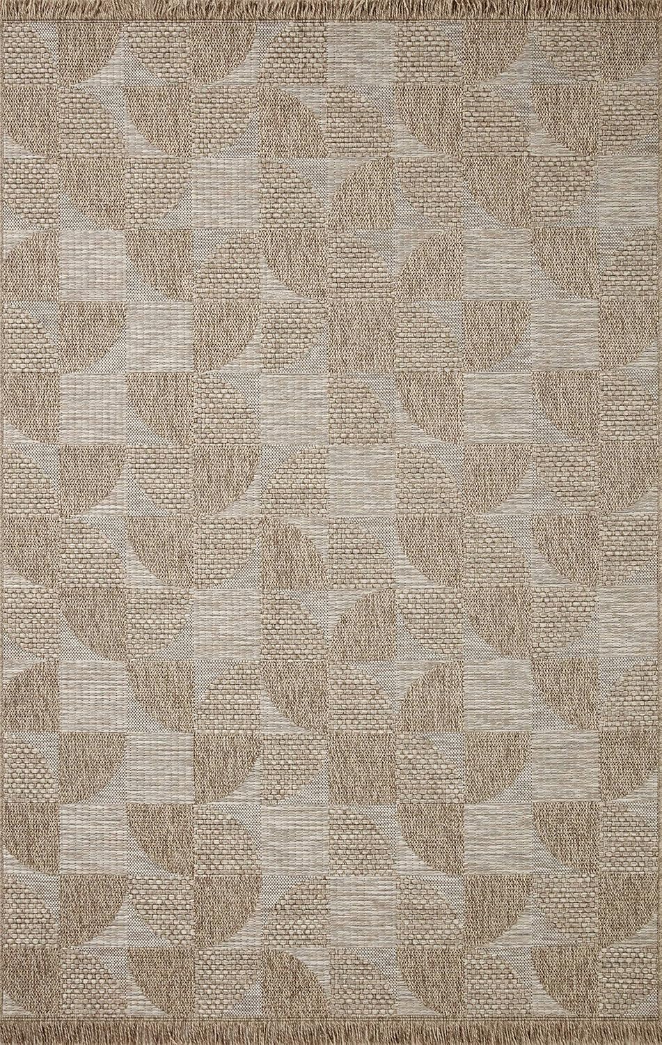Loloi Dawn Collection Indoor/Outdoor DAW-08 Beige 6'-4" x 9'-2" Area Rug