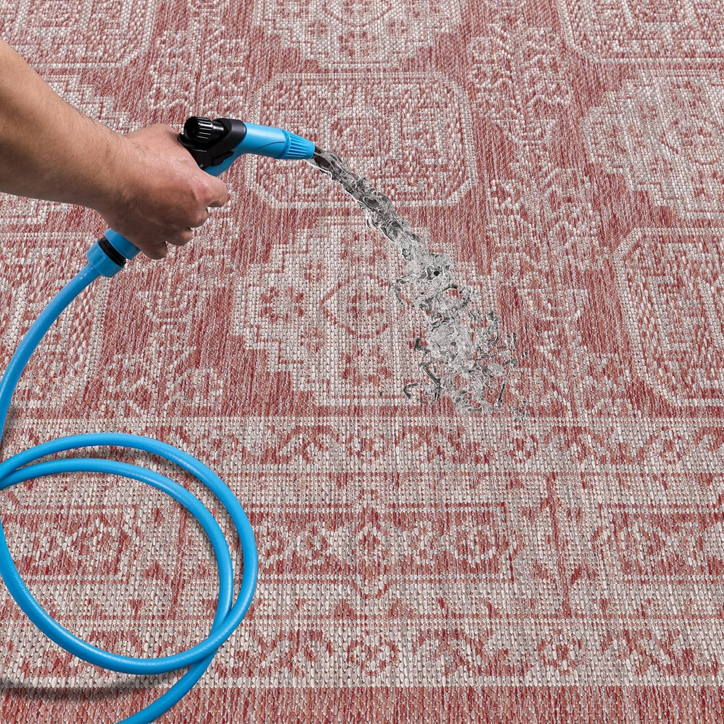 Keen Home Design Terrace Outdoor Area Rug - 12x15 Washable Indoor/Outdoor Rug for Patio, Kitchen, Balcony, Beach, Garden, Deck and Porch, Size: 12'x15'