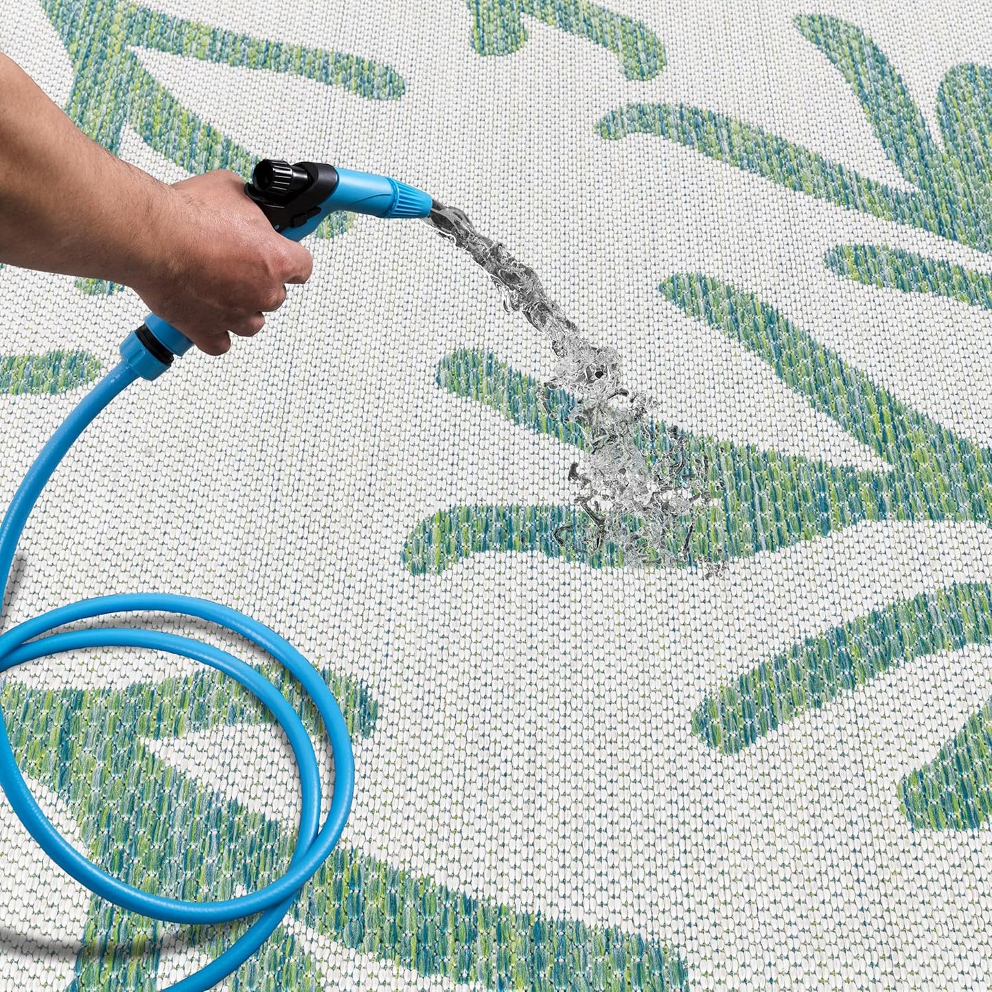 Keen Home Design Terrace Outdoor Runner Rug - 2x8 Washable Indoor/Outdoor Rug for Patio, Kitchen, Balcony, Beach, Garden, Deck and Porch, Size: 2'2"x7'7"