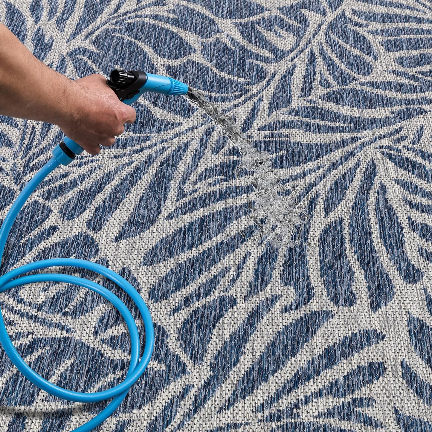 Keen Home Design Terrace Outdoor Area Rug - 10x14 Washable Indoor/Outdoor Rug for Patio, Kitchen, Balcony, Beach, Garden, Deck and Porch, Size: 10'x14'