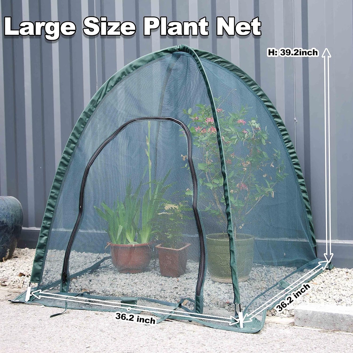 Pop up Gardening Net Cover,36x36x39 inch Pack of 3 Pest Guard Cover for Vegetables Fruits Durable Plant Gardening Net Pop-Up Chicken Pen for Small Animals Outdoor Run and Pet Enclosure