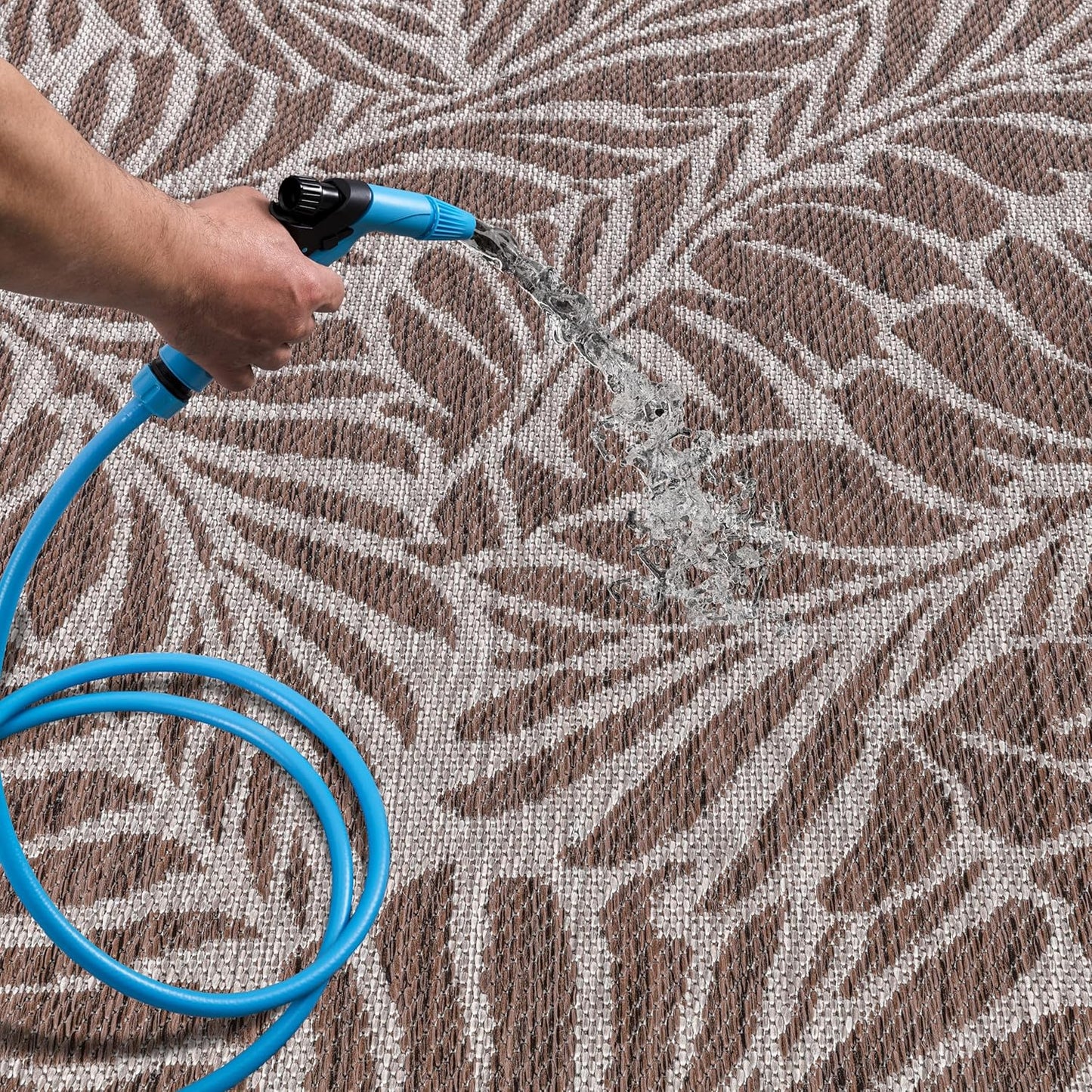 Keen Home Design Terrace Outdoor Throw Rug - 3x5 Washable Indoor/Outdoor Rug for Patio, Kitchen, Balcony, Beach, Garden, Deck and Porch, Size: 3'x5'