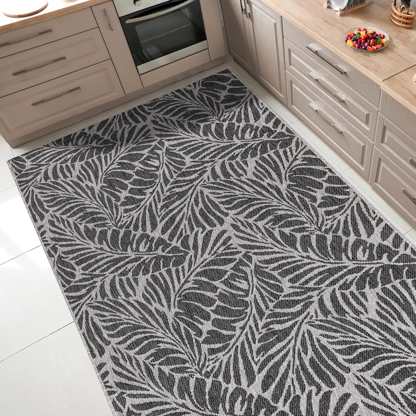 Keen Home Design Terrace Outdoor Area Rug - 6x9 Washable Indoor/Outdoor Rug for Patio, Kitchen, Balcony, Beach, Garden, Deck and Porch, Size: 6'x8'10"